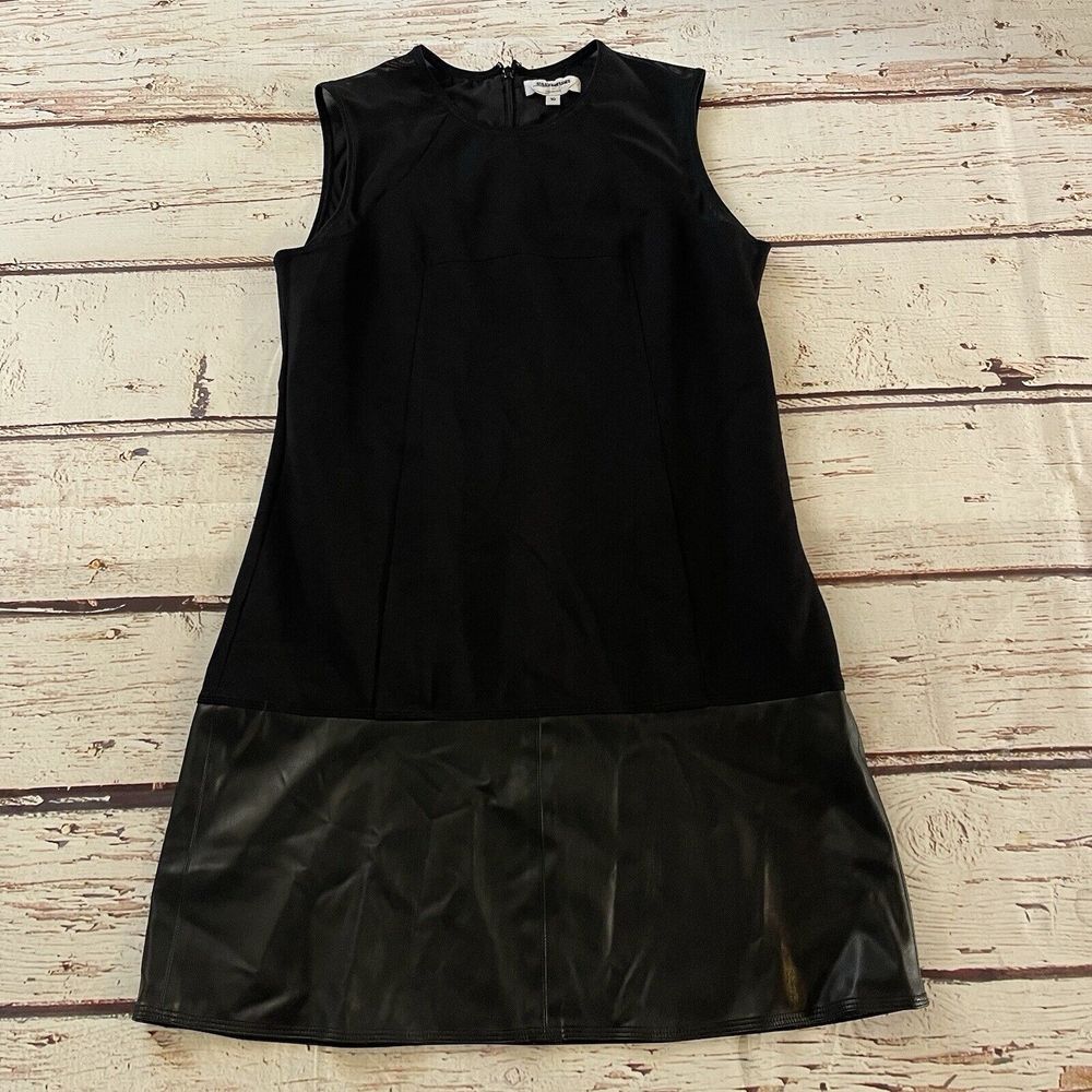 Kaufman Franco Black Sleeveless Back Zip Knee Length Sheath Womens Dress Size 10